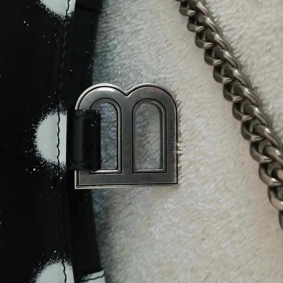 New BALENCIAGA  Hourglass Polka Dot Wallet With Chain Bag - Picture 4 of 15